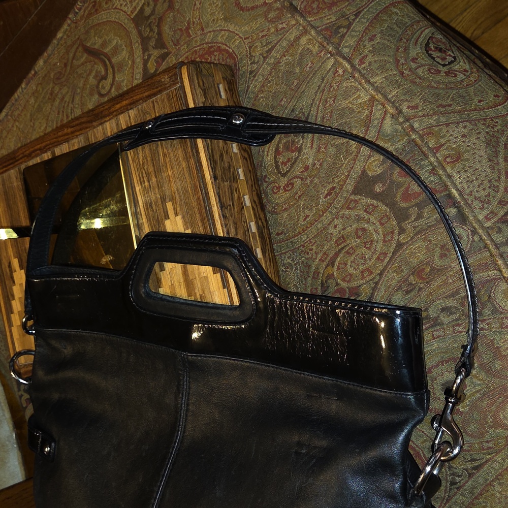 Coach Bonnie Foldover Bag 13380 Black Leather Shoulderbag MSRP $498 2008 EUC - Picture 8 of 16